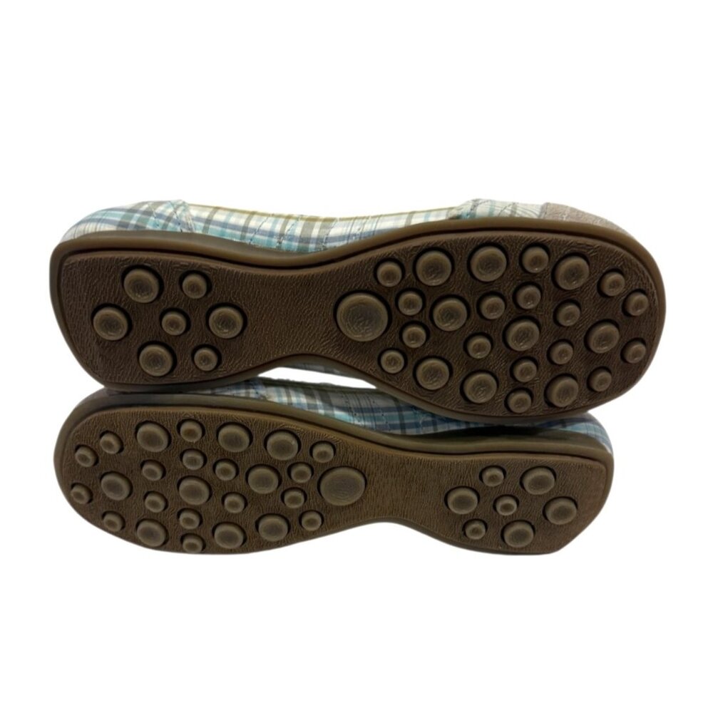 Mudd Women's Preform Plaid Flats Green Blue Slip On Size 10M NEW - Picture 8 of 9